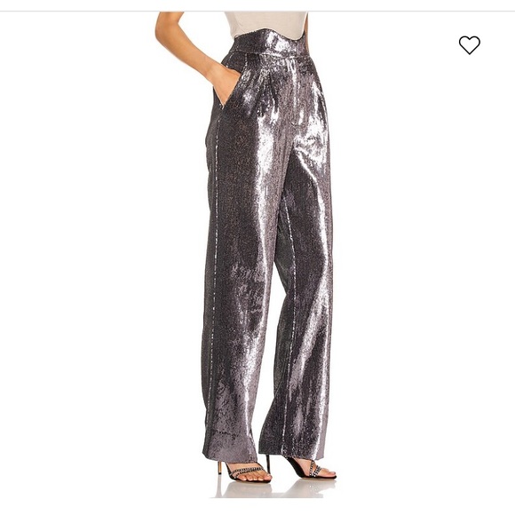 Retrofete grey sequin pants / trousers - Picture 2 of 4